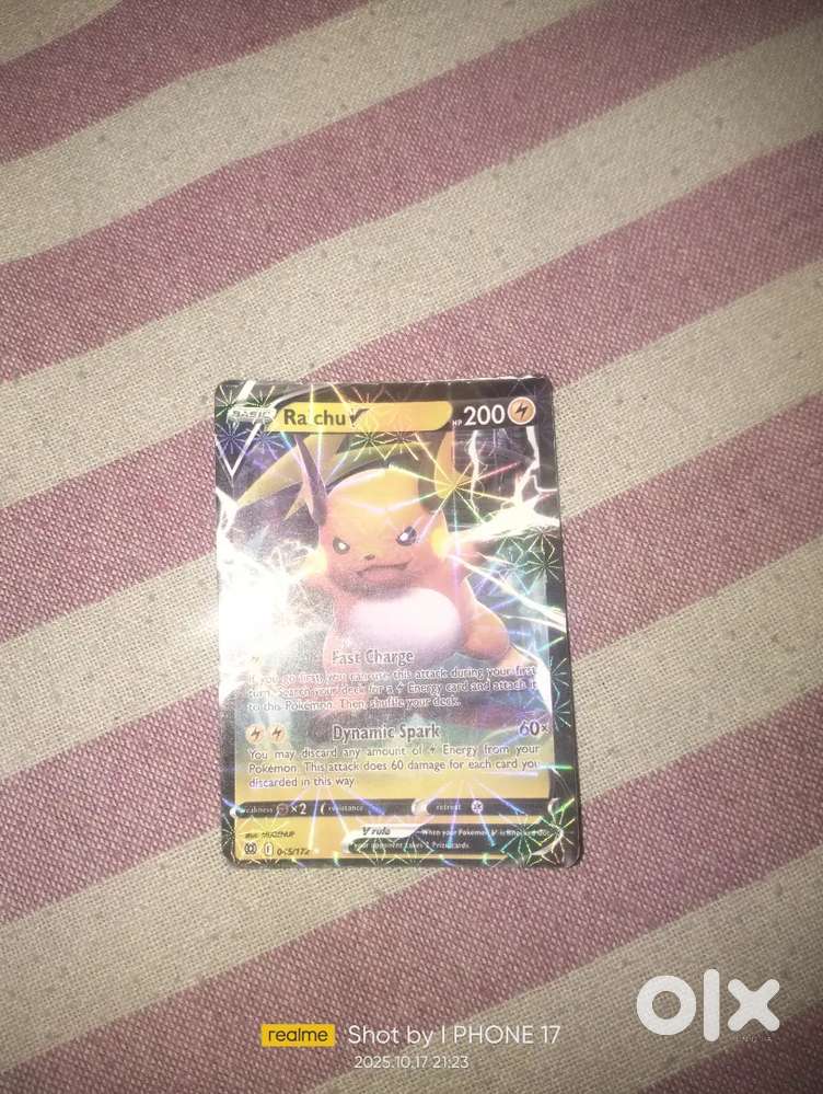 Basic RaichuV pokemon card