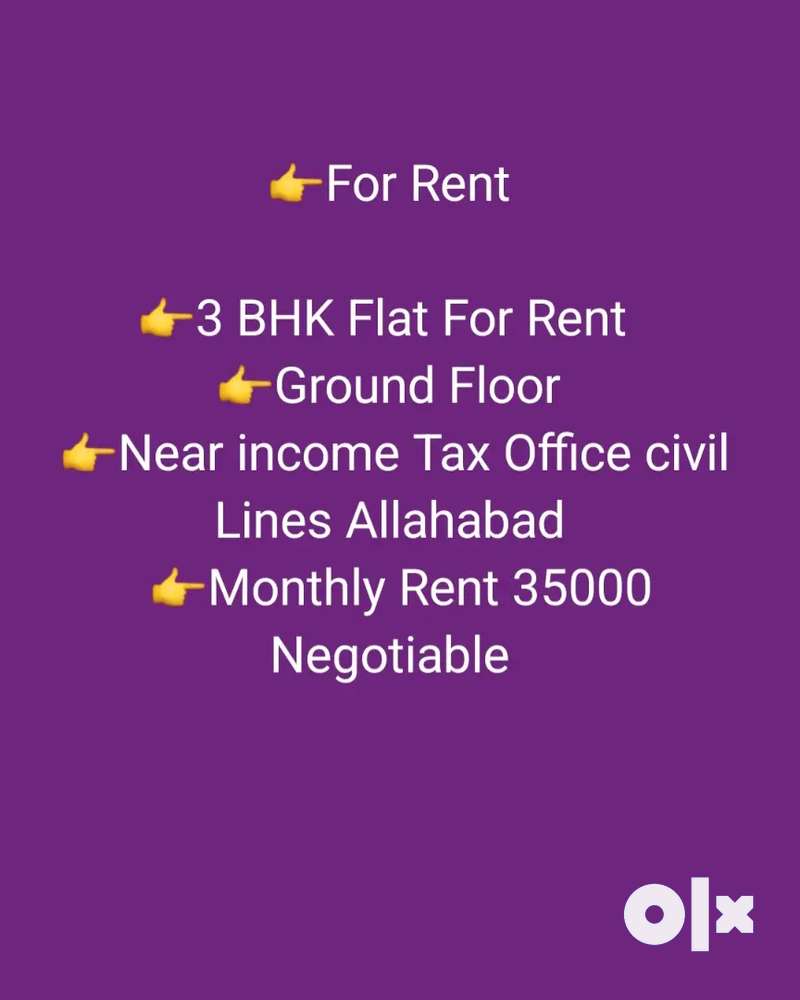 3 BHK Flat For Rent At Civil Lines Allahabad