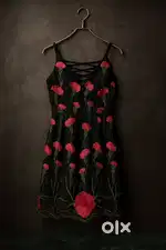 Pretty Black & Red Mini Dress