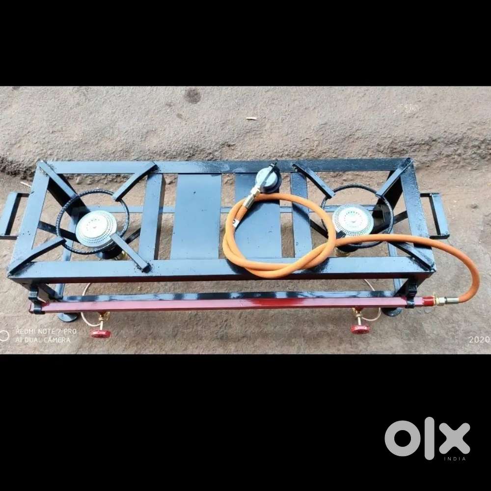 Two  burner comercial stove standing