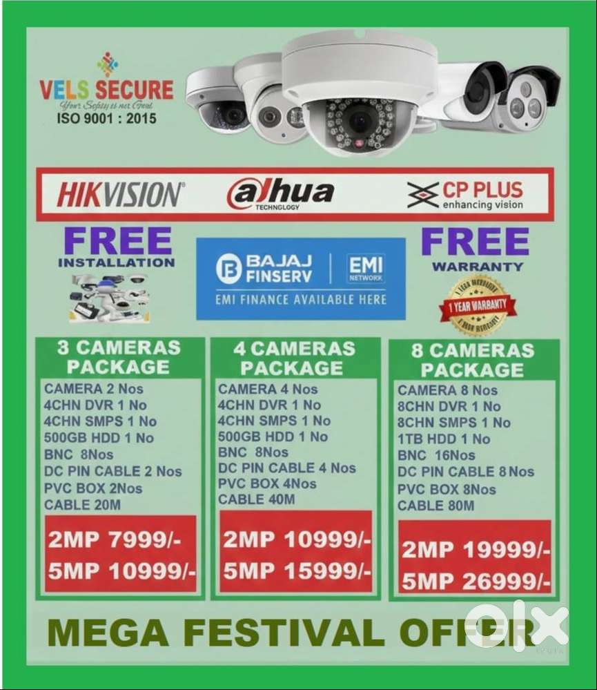 MEGA DECEMBER MONTH OFFER SALE 2MP  HIKVISION   CCTV CAMERA