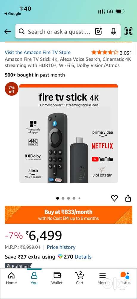 4k + Amazon fore tv stick