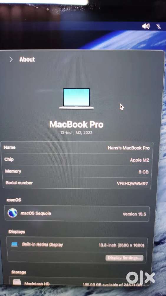 Macbook pro M2 a2338 13inch