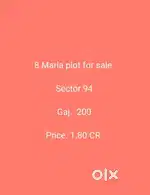 6 Marla plot for sale sector 114 Gaj. 150