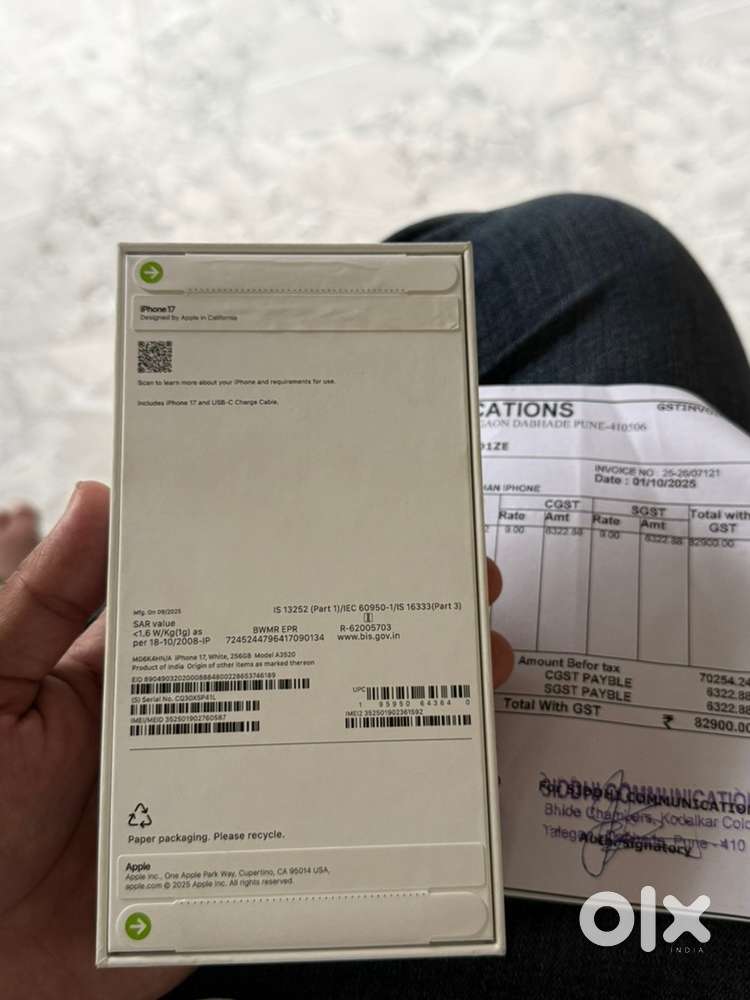 Brand New Iphone 17 256gb White seal Packed