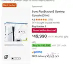 Slim ps5 purchase on 19th sept