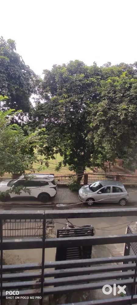 Park facing , gated society, with security guard of society