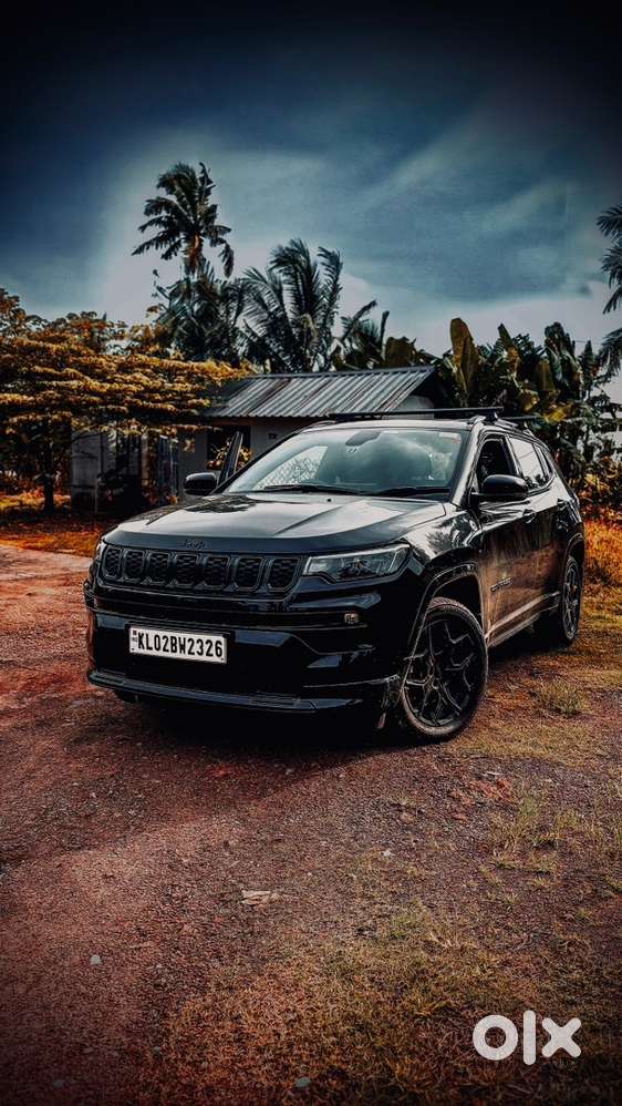 All Black Jeep Compass 2024 Diesel Black shark edition 11500 Km Driven