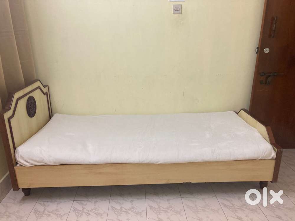 Teakwood Double cot with bed