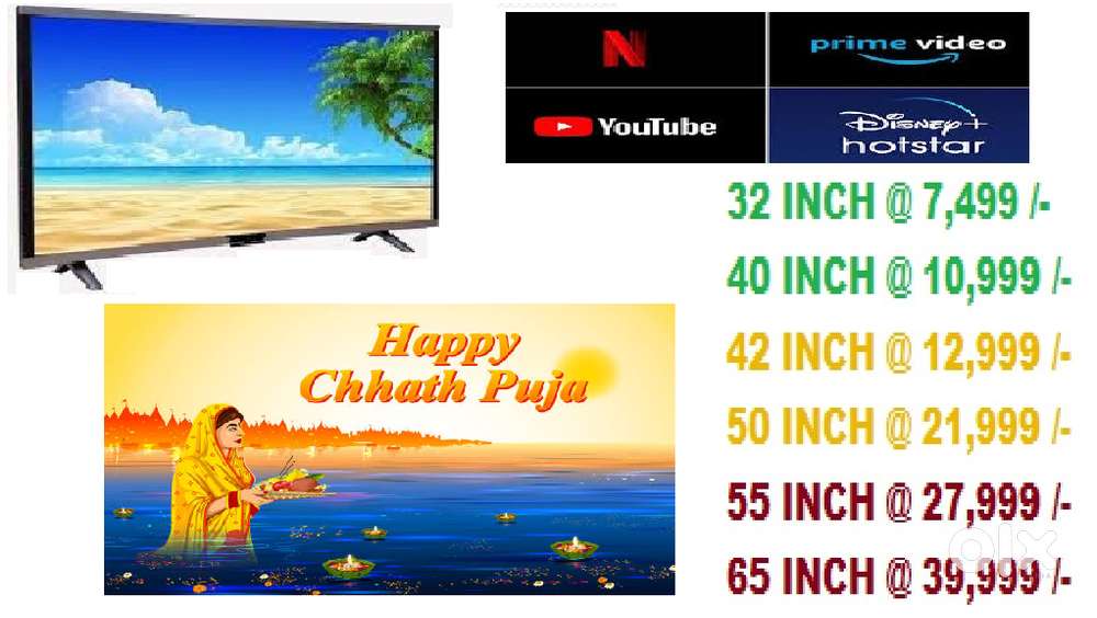 HOT SALE 43 INCHES  SMART, 4K UHD LED TV IN 12,999 ONLY.