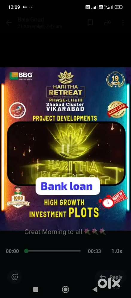 Plot s for sale near shadnagar,yadadri