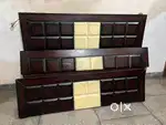 Bed back with storage portion.