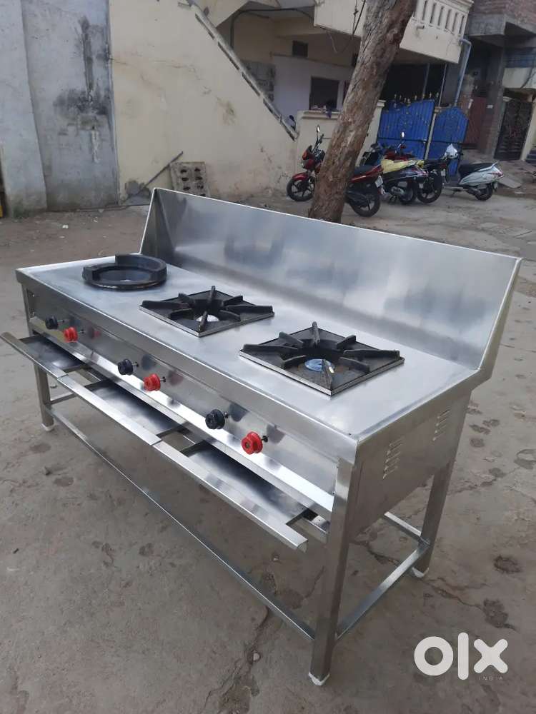 stainless steel 3 burner stove (Grade-304) Chinese or Indian For Sale