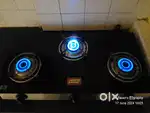 N-dura 3 Burner Large Gas Stove - Glass Top