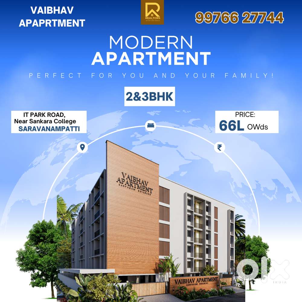 2bhk Apartment for Sale in Coimbatore