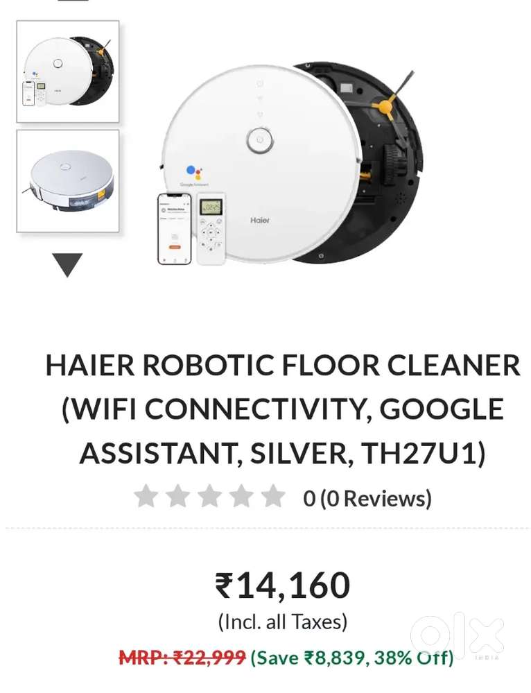 Brand New Fresh Haier Robot vacuum cleaner (MRP: 22999) not opened box