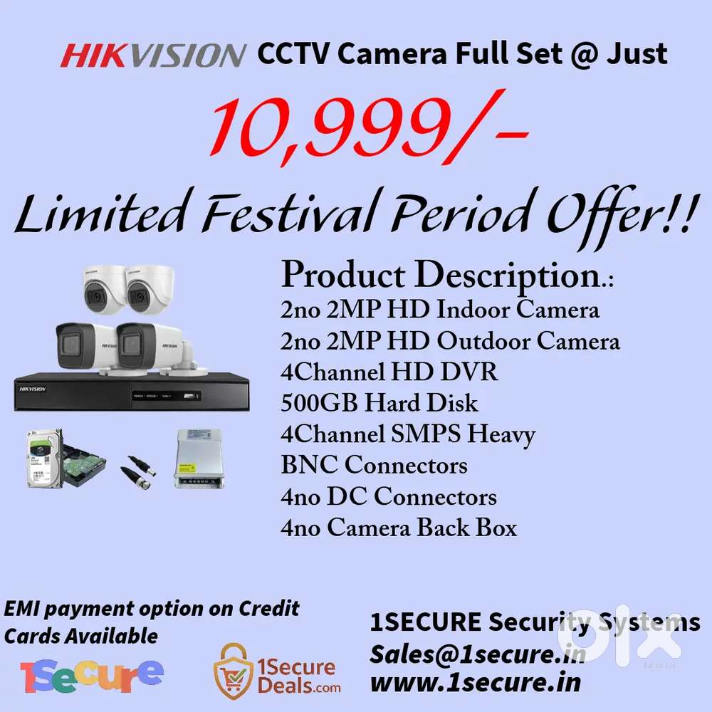 Hikvision cctv camera full set at a reasonable price