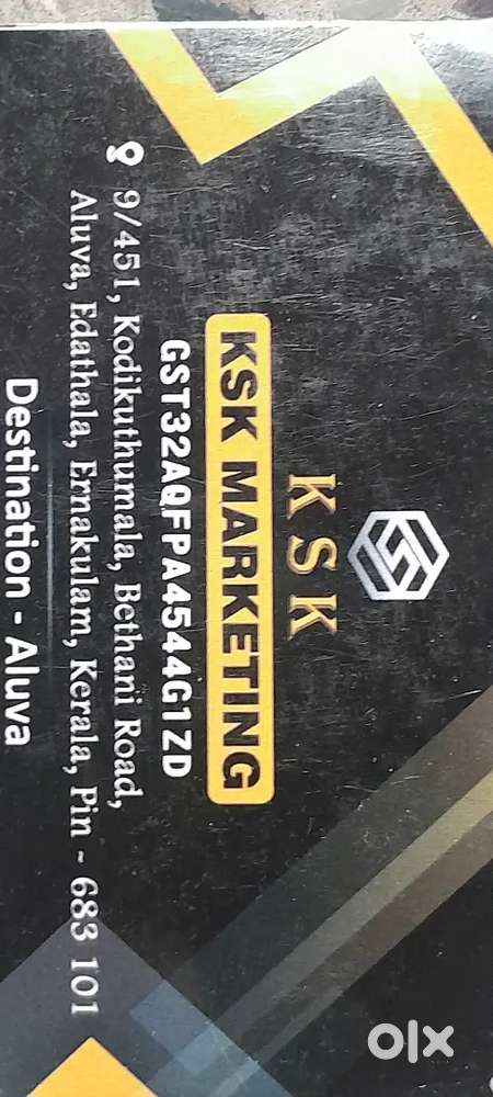 Ksk marketing , kodikuthumala,  Bethany road , aluva,  edathala