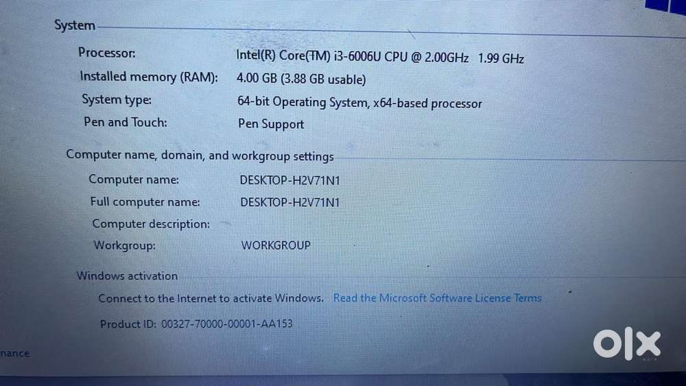 Acer i3 6th gen laptop