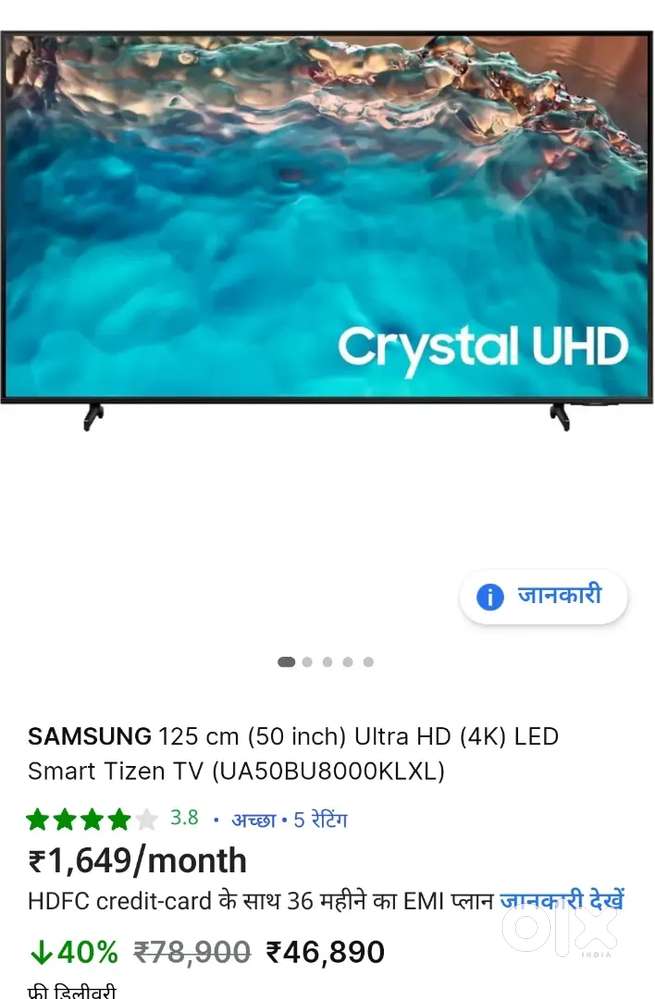 Samsung 50bu8000 60 uhd 4k led tv good condition