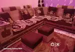 1 center table , 2 puffy  5 pillow &  3+2+1 sofa