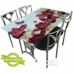 Khwaja furniture. Steel Dining Table. Bajaj finance available