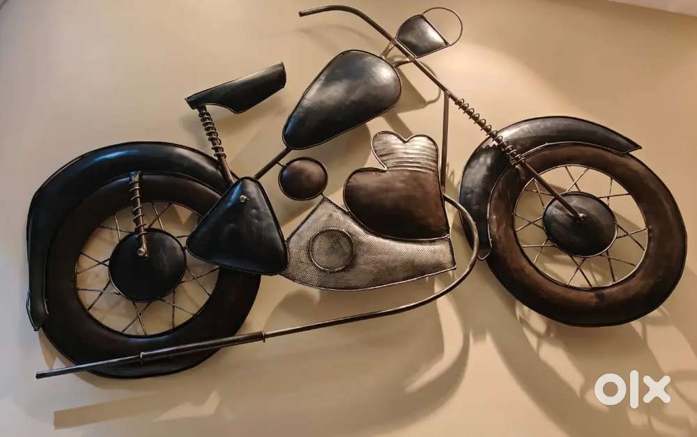 Vintage Metal Motorcycle Wall Art