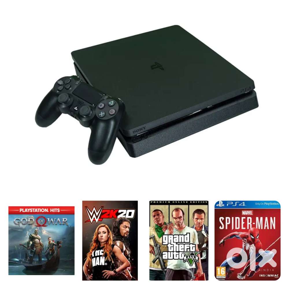 PLAYSTATION 4 - SONY PS 4 WITH 4 GAMES orignal box