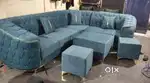 Full Chesterfield l shape sofa set with pillows in STARF FURNITURE