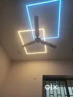 FALSE CEILING WORK GYPSUM BOARD VBOARD INTERIOR ALUMINIUM WORK GLASS