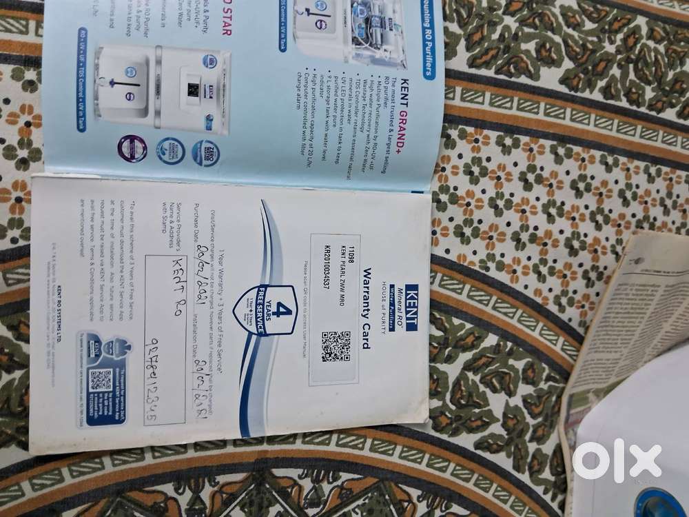 Want to sell my kent ro water purifier set
