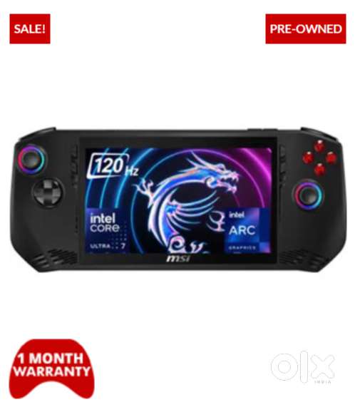 MSI Claw A1M, 7 Inches, Intel(R) Core(TM) Ultra 7 155H 3.80 GHz, 16 G