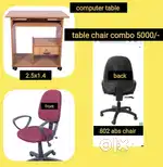 Drawer computer table with revolving chair combo