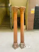 2 Teak Wood Pillars
