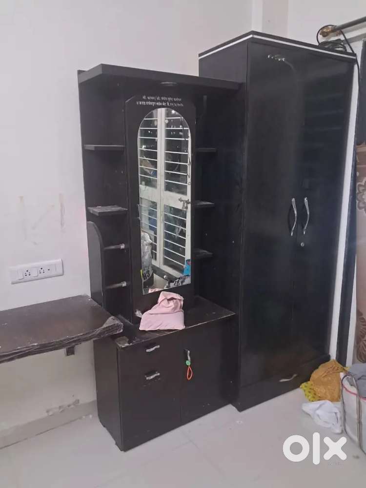 Old Bed with Mattress, Cupboard, Dressing Table, Corner Unit for sale