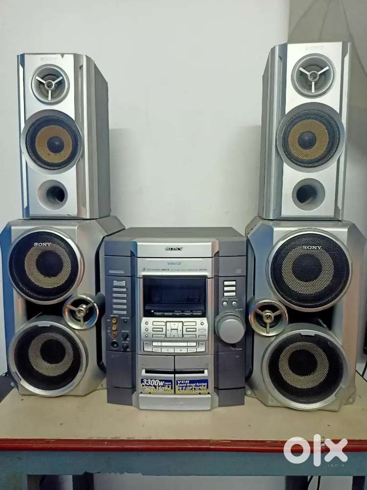 Sony mhc rv6.4 channel output.only aux fm working