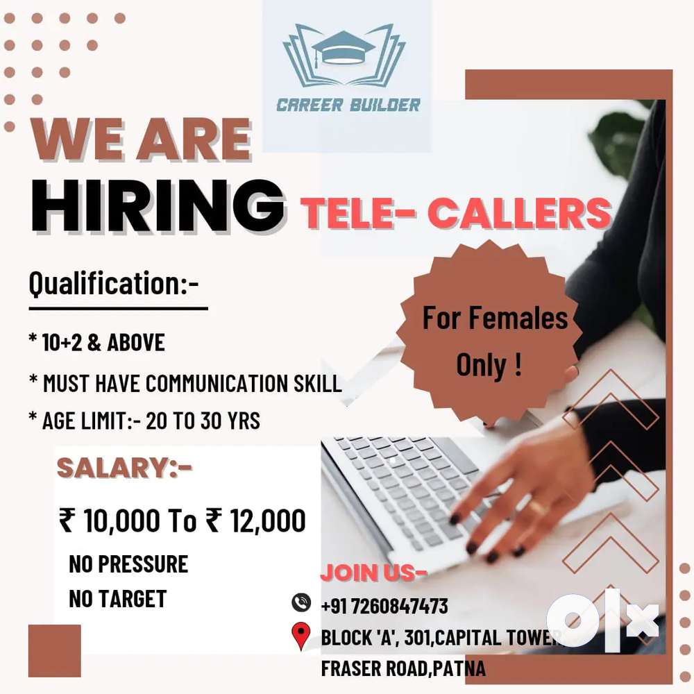 We are hiring telecaller (female)