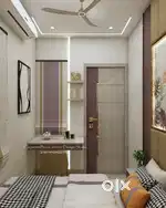 1 BHK, 24 Hrs Water, Borewell, CCTV camera, three side open, Car Prak