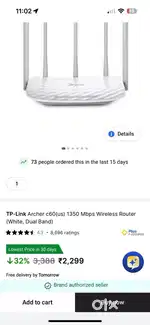 Tp-link wifi router c60 5g (dual band)