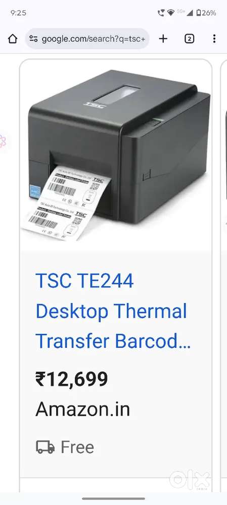 Tcs barcode printer