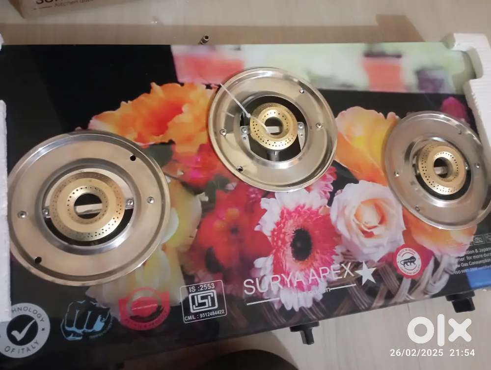 3 Burner automatic gas stove