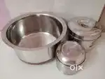 1 Steel Pot 5L, 2 Container