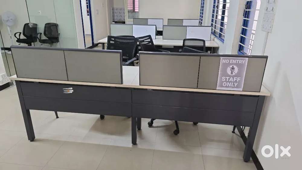 Work station 10 no's. 12 chairs