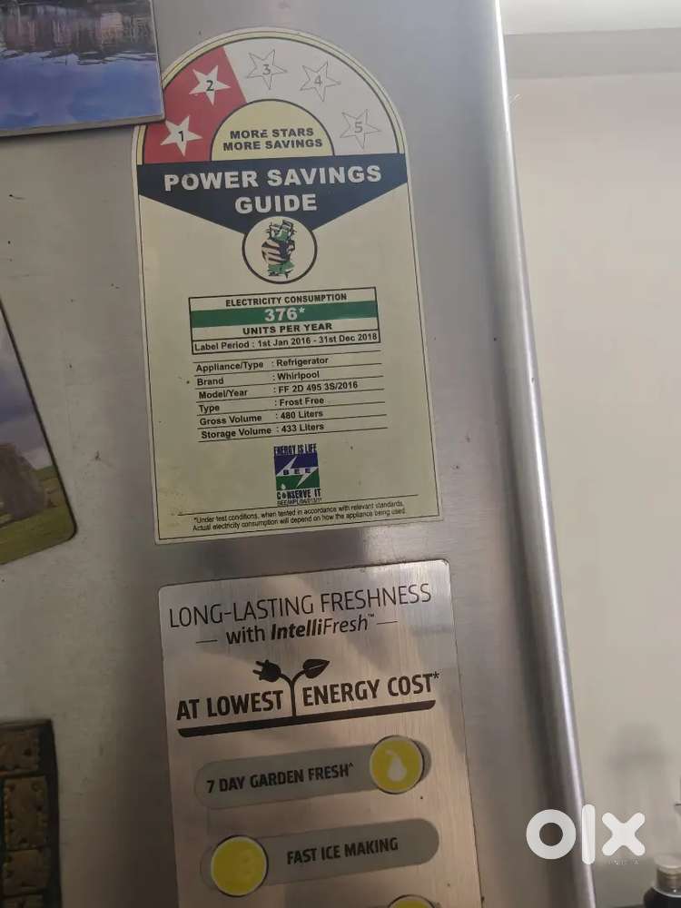 Whirlpool 480L Double Door Refrigerator – Excellent Condition