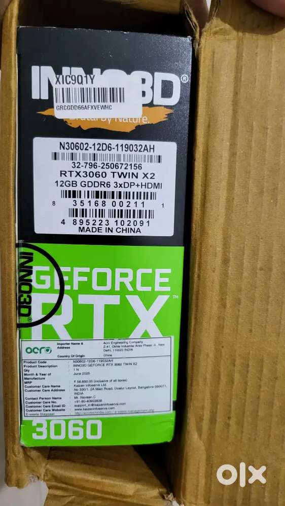 New 3060 GPU unopened seal packed