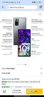 Redmi note 10 pro max urgent sell