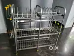 Stainless steel kitchen dish rack