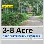 3-8 Acre Vattapara Near Poovathoor Lorry access