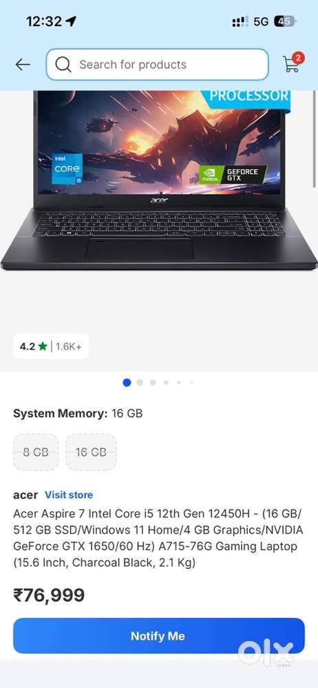 Laptop 1 year old minimal use