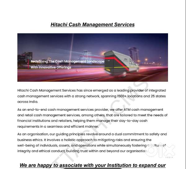 ATM Officer / Cash Processing Officer / Call center Executive